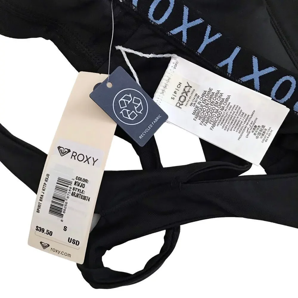 Roxy NWT Black Pull On Sports Bra Women S